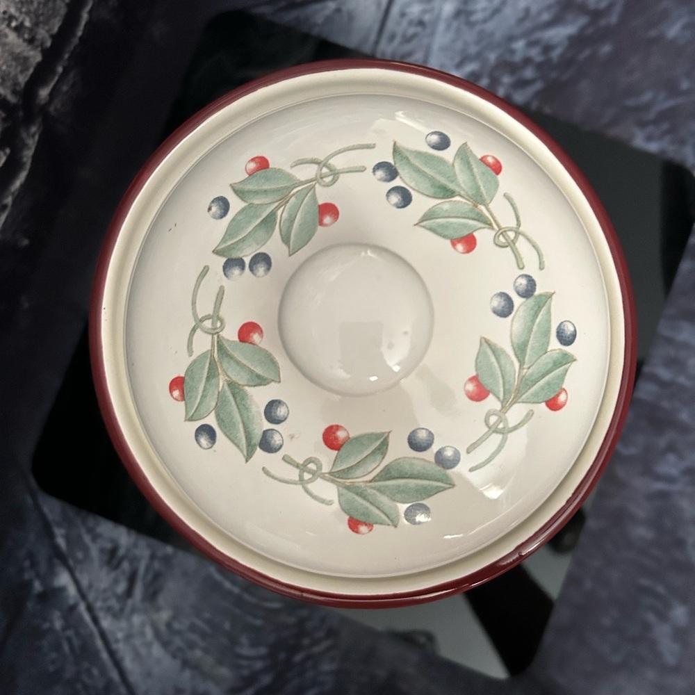 Corelle Abundance Fruit Patterned Cookie Jar with Lid - Picture 3 of 7